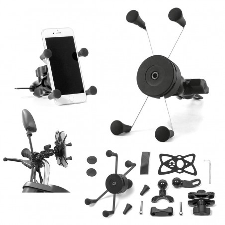 BIKETEC UCHWYT MOTOCYKLOWY TYP RAM XL NA TELEFON MONTOWANY NA KIEROWNICĘ LUB LUSTERKO