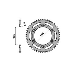 PBR ZĘBATKA TYLNA 245 41 C45 HONDA XL 600 LM (85-88) (MOŻE BYĆ ZASTĄPIONA PRZEZ 4308 41) (ŁAŃC. 520)