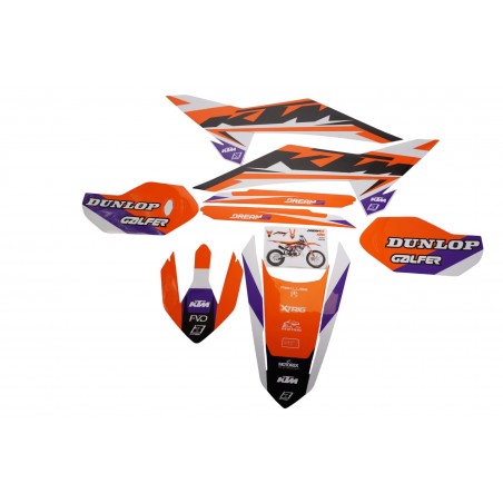 BLACKBIRD KOMPLET NAKLEJEK (OKLEIN) KTM SX 85 '25 DREAM 5 KOLOR POMARAŃCZOWY BIAŁY CZARNY