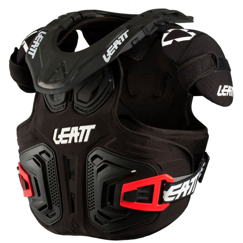 LEATT (2021/2022) OSŁONA KLATKI PIERSIOWEJ Z OSŁONĄ SZYI / KARKU NECK BRACE FUSION VEST 2.0 JUNIOR KOLOR CZARNY (150-165CM) ROZM