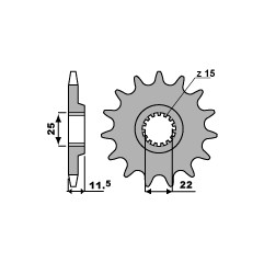 PBR ZĘBATKA PRZEDNIA 1252 13 18NC (ŁAŃC. 520)