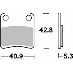 SBS PROMOCJA KLOCKI HAMULCOWE KH257/2 STREET CERAMIC KOLOR CZARNY