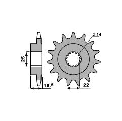 PBR ZĘBATKA PRZEDNIA 2114 15 18NC DUCATI 749/848/998/1000 (JTF741.15) (ŁAŃC. 525)