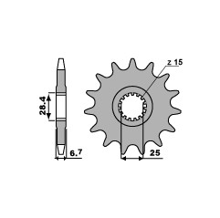 PBR ZĘBATKA PRZEDNIA 2168 14 18NC (ŁAŃC. 520)