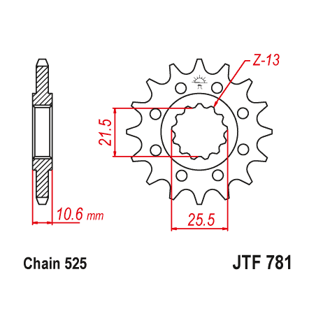 JT ZĘBATKA PRZEDNIA 2331 14 BENELLI BN 302 '15-19, 500 LEONCINO '17-, TRK 502 '17-18, TRX 502X '18- (233114JT) (ŁAŃC. 525)