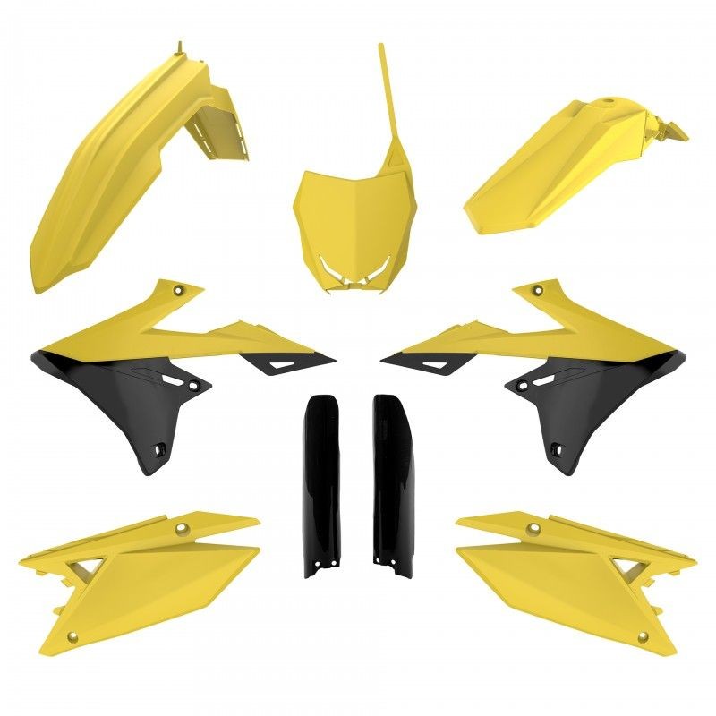 POLISPORT KOMPLET PLASTIKÓW (FULL KIT) SUZUKI RMZ 250 '19-'24 RMZ 450 '18-'24 W ZESTAWIE TABLICA PRZEDNIA (8666100002) I OSŁONY 