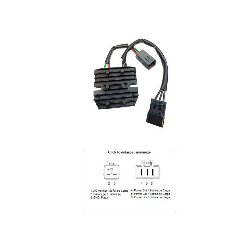 DZE REGULATOR NAPIĘCIA KAWASAKI ZX 6R '07-'08 (50A) (21066-0025)