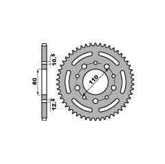 PBR ZĘBATKA TYLNA 4350 46 C45 XRV 750 (90-92) (JTR1332.46) (ŁAŃC. 525)