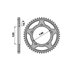 PBR ZĘBATKA TYLNA 4398 46 C45 SUZUKI DL 650 04-20 (-1) (JTR1792.46) (ŁAŃC. 525)