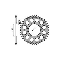 PBR ZĘBATKA TYLNA 4409 45 C45 SUZUKI GSF 1200 06 (JTR1800.45) (ŁAŃC. 530)