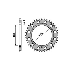 PBR ZĘBATKA TYLNA 4427 45 C45 APRILIA ETV 1000 (01-08) CAPONORD (ŁAŃC. 525) (JTR-BRAK)