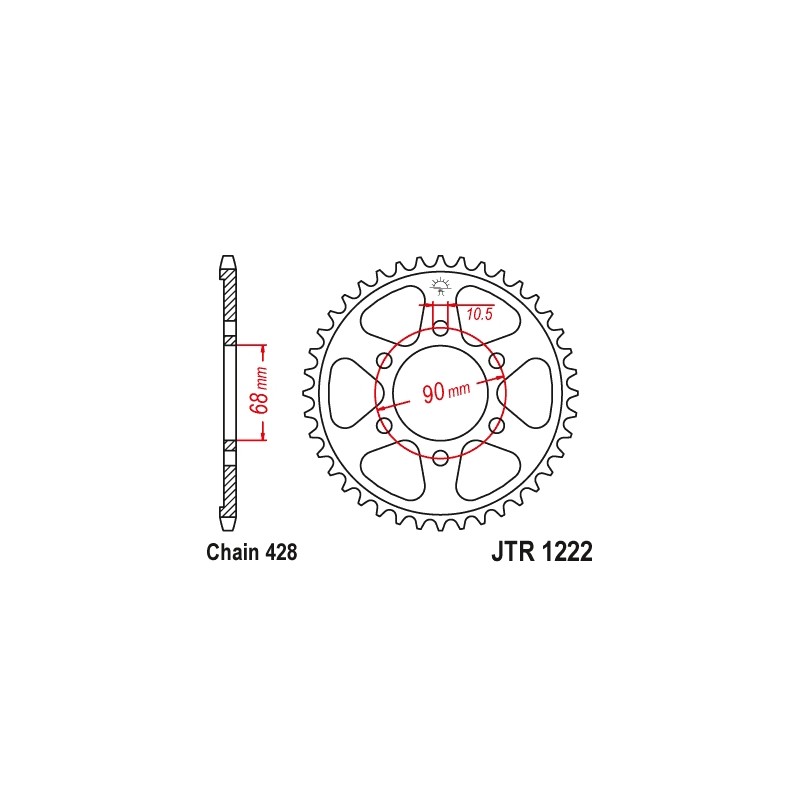 JT ZĘBATKA TYLNA 4733 47 HONDA CB 125R 18-19 (473347JT) (ŁAŃC.428)