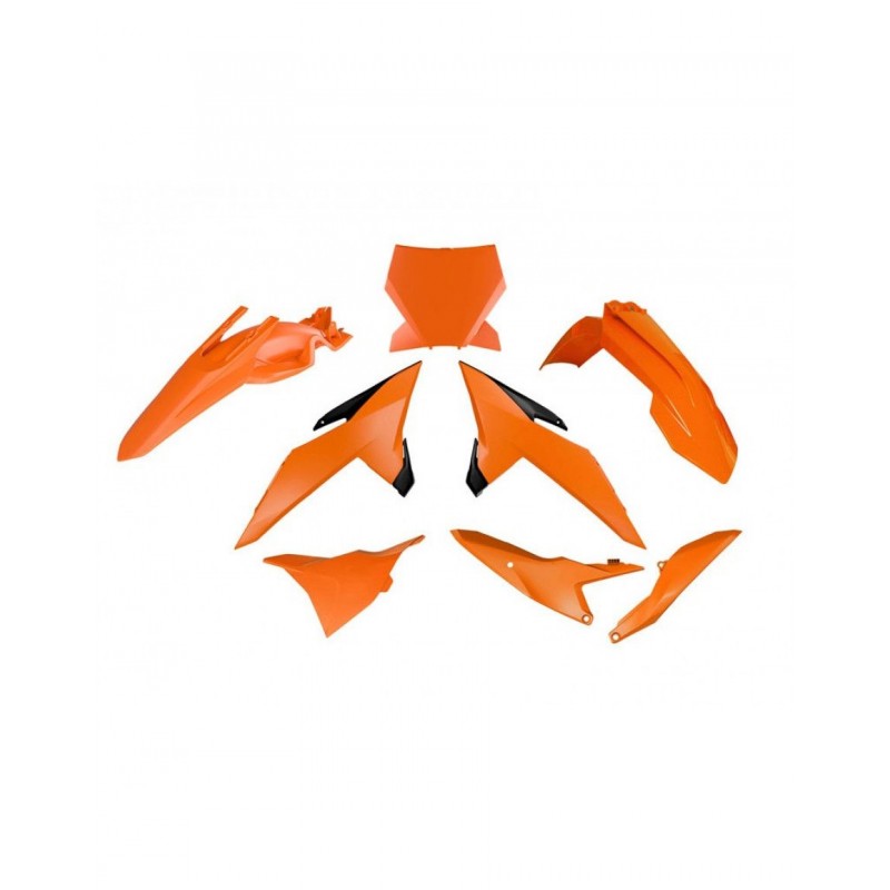 RACETECH (RTECH) KOMPLET PLASTIKÓW KTM SX 85 '25 KOLOR OEM CZARNY / POMARAŃCZOWY
