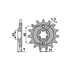 PBR ZĘBATKA PRZEDNIA 576 19 18NC YAMAHA XT 350 85-00 (ŁAŃC. 428) (JTF576.19)