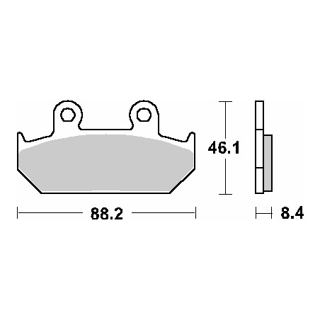 SBS KLOCKI HAMULCOWE KH124 STREET CERAMIC KOLOR CZARNY