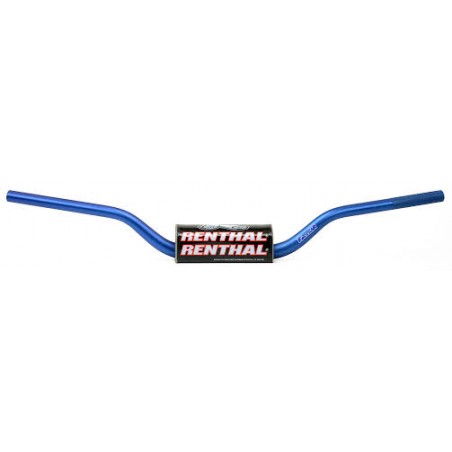 RENTHAL KIEROWNICA 1,1/8 CALA (28,6MM) MX FATBAR BLUE CR HIGH/RICKY JOHNSON KOLOR NIEBIESKI Z GĄBKĄ