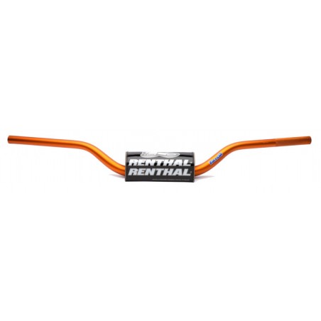 RENTHAL KIEROWNICA 1,1/8 CALA (28,6MM) MX FATBAR ORANGE RC HIGH KOLOR POMARAŃCZOWY Z GĄBKĄ