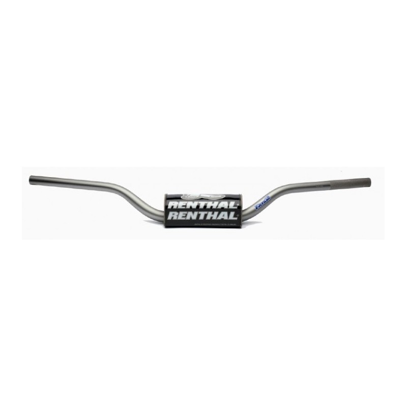 RENTHAL KIEROWNICA 1,1/8 CALA (28,6MM) MX FATBAR GREY RC SX/SXF 06-09, SUZUKI RM/RMZ 06-13 KOLOR SZARY Z GĄBKĄ