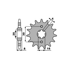 PBR ZĘBATKA PRZEDNIA 718 13 18NC (ŁAŃC. 520)