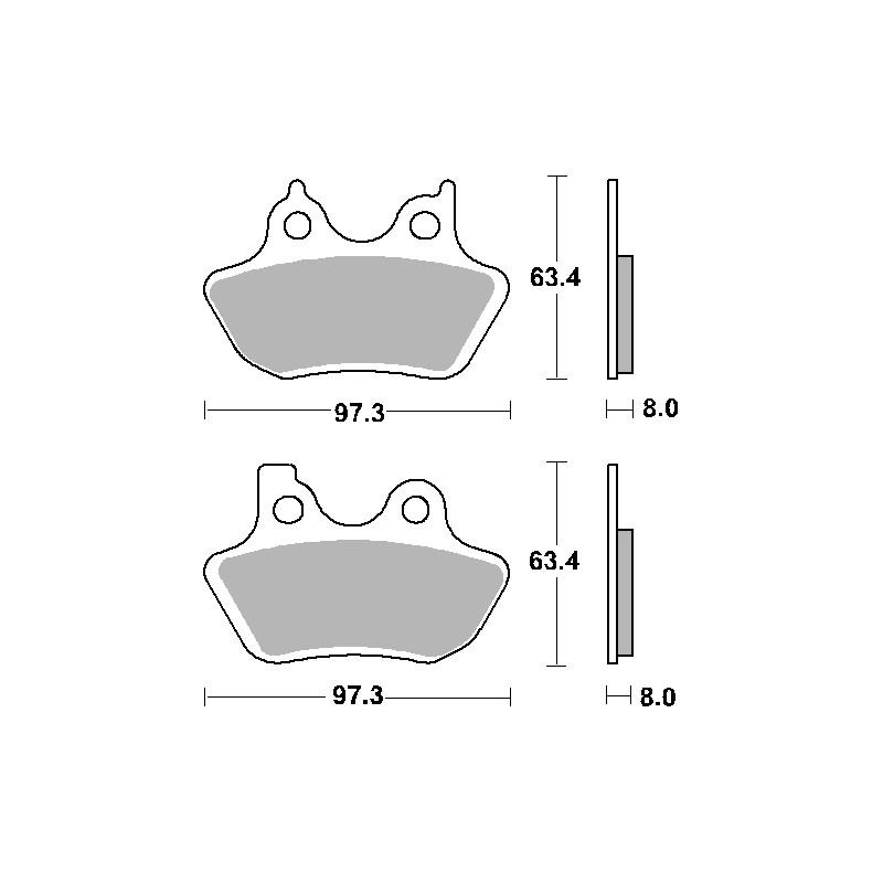 SBS KLOCKI HAMULCOWE KH400 STREET EXCEL/RACING SINTER KOLOR ZŁOTY