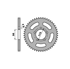 PBR ZĘBATKA TYLNA 893 46 F KTM SX 60/65 98-03 (ŁAŃC. 420) (JTR894.46)