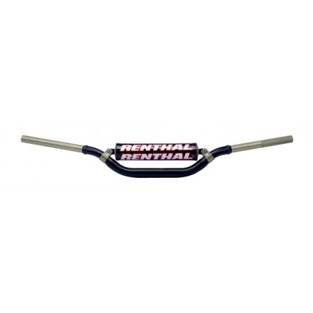 RENTHAL KIEROWNICA 1,1/8 CALA (28,6MM) MX TWINWALL 922 HANDLEBAR BLACK RC HIGH PADDED KOLOR CZARNY Z GĄBKĄ