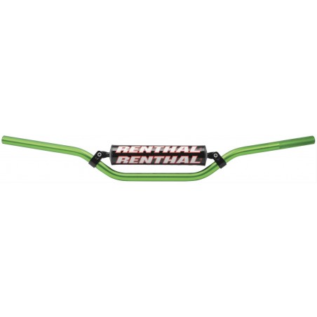 RENTHAL KIEROWNICA 7/8 CALA (22MM) MX HANDLEBAR GREEN RC PADDED KOLOR ZIELONY Z GĄBKĄ