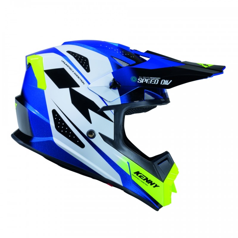 KENNY RACING KASK CROSS/ENDURO TRACK GRAPHIC SPEED NEON BLUE KOLOR NIEBIESKI/BIAŁY ŻÓŁTY ROZMIAR XL