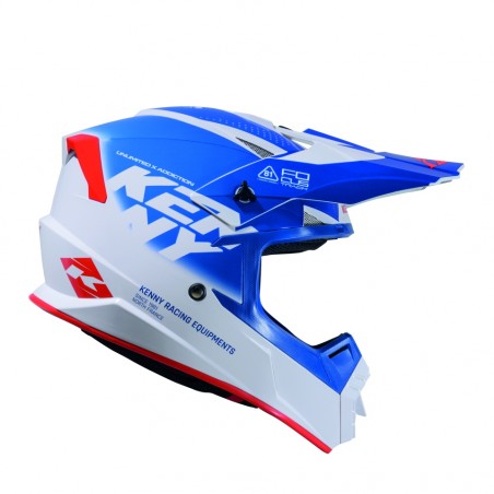 KENNY RACING KASK CROSS/ENDURO TRACK GRAPHIC FOCUS PATRIOT KOLOR BIAŁY/NIEBIESKI/CZERWONY ROZMIAR L