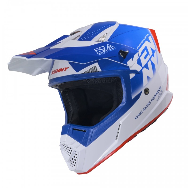 KENNY RACING KASK CROSS/ENDURO TRACK KID/JUNIOR/DZIECIĘCY GRAPHIC FOCUS PATRIOT KOLOR NIEBIESKI/BIAŁY/CZERWONY ROZMIAR M ( 49 - 
