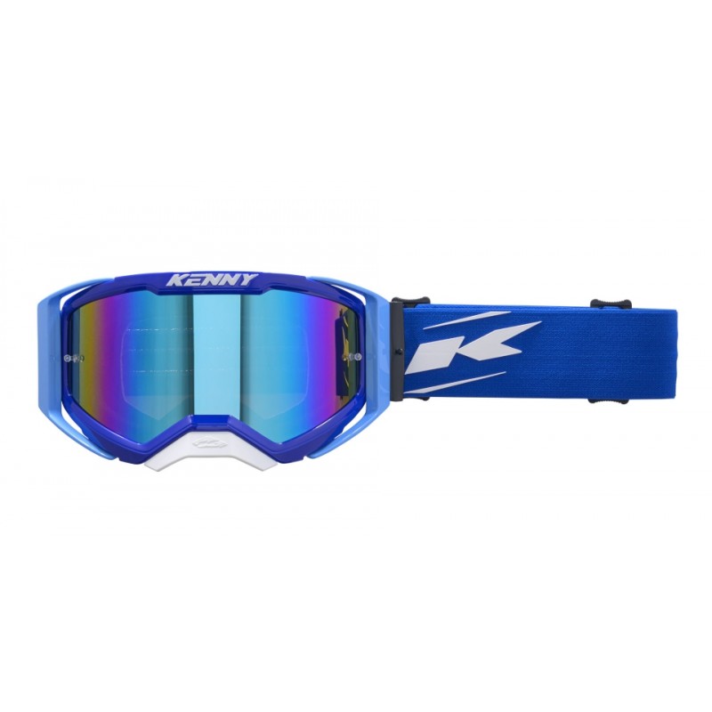 KENNY RACING GOGLE PERFORMANCE EVO 2 WHITE BLUE MIRROR-LUSTRO KOLOR BIAŁY/NIEBIESKI