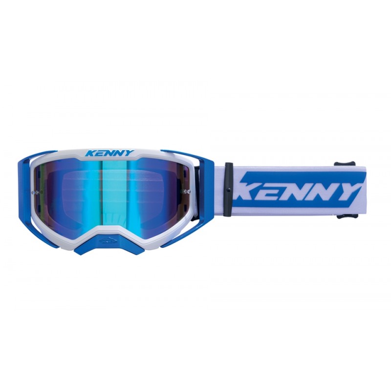 KENNY RACING GOGLE PERFORMANCE EVO 2 BLUE- MIRROR LENS - LUSTRO KOLOR NIEBIESKI/BIAŁY