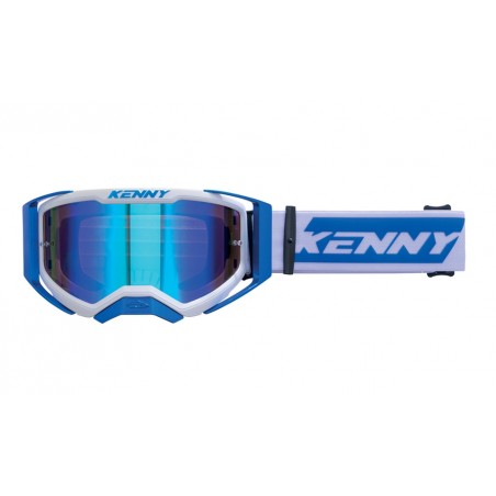 KENNY RACING GOGLE PERFORMANCE EVO 2 BLUE- MIRROR LENS - LUSTRO KOLOR NIEBIESKI/BIAŁY
