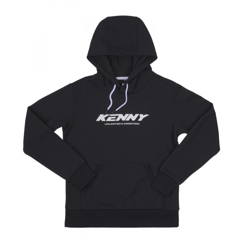 KENNY RACING BLUZA Z KAPTUREM DAMSKA CORE BLACK KOLOR CZARNY ROZMIAR L