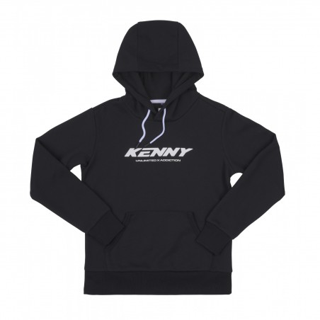 KENNY RACING BLUZA Z KAPTUREM DAMSKA CORE BLACK KOLOR CZARNY ROZMIAR L