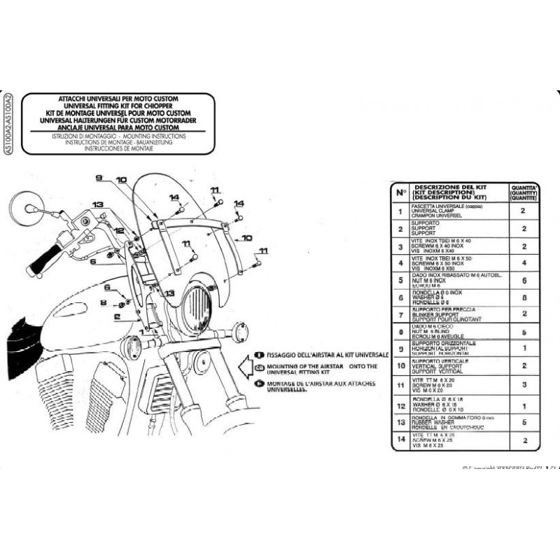 KAPPA MOCOWANIE SZYBY DO ZESTAWÓW KA100B/N
