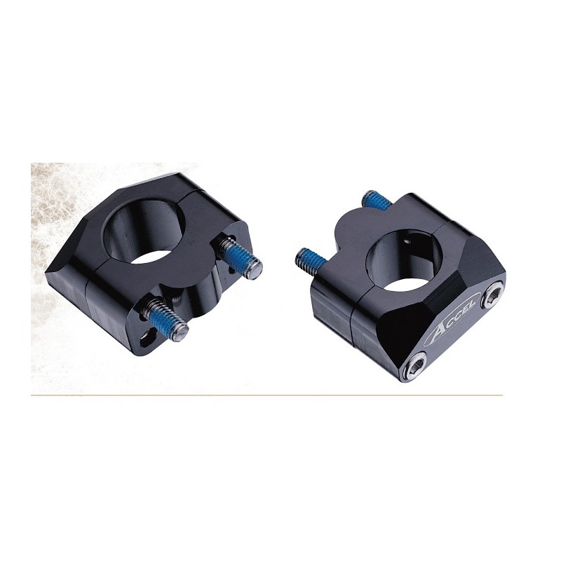 ACCEL MOCOWANIE KIEROWNICY (DÓŁ-22,2/GÓRA-22,2MM) WYS. 20MM KOLOR CZARNY