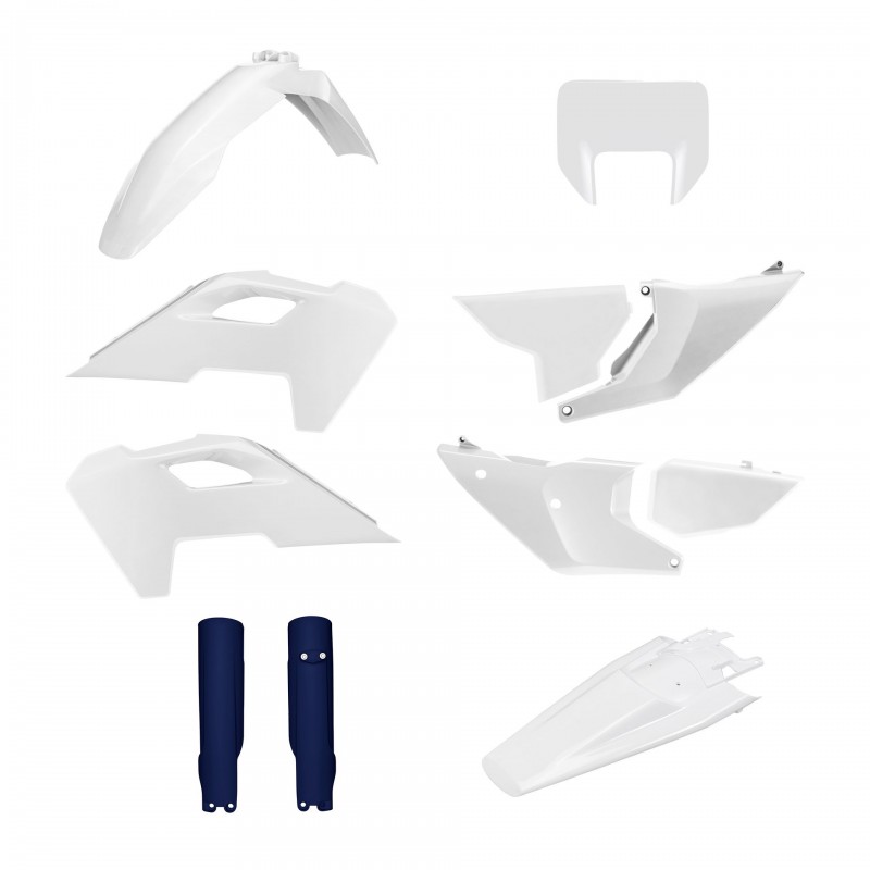 POLISPORT KOMPLET PLASTIKÓW (FULL KIT) HUSQVARNA TE/FE TPI '24-'25 W ZESTAWIE OSŁONA LAMPY PRZEDNIEJ (8681500001) I OSŁONY AMORT