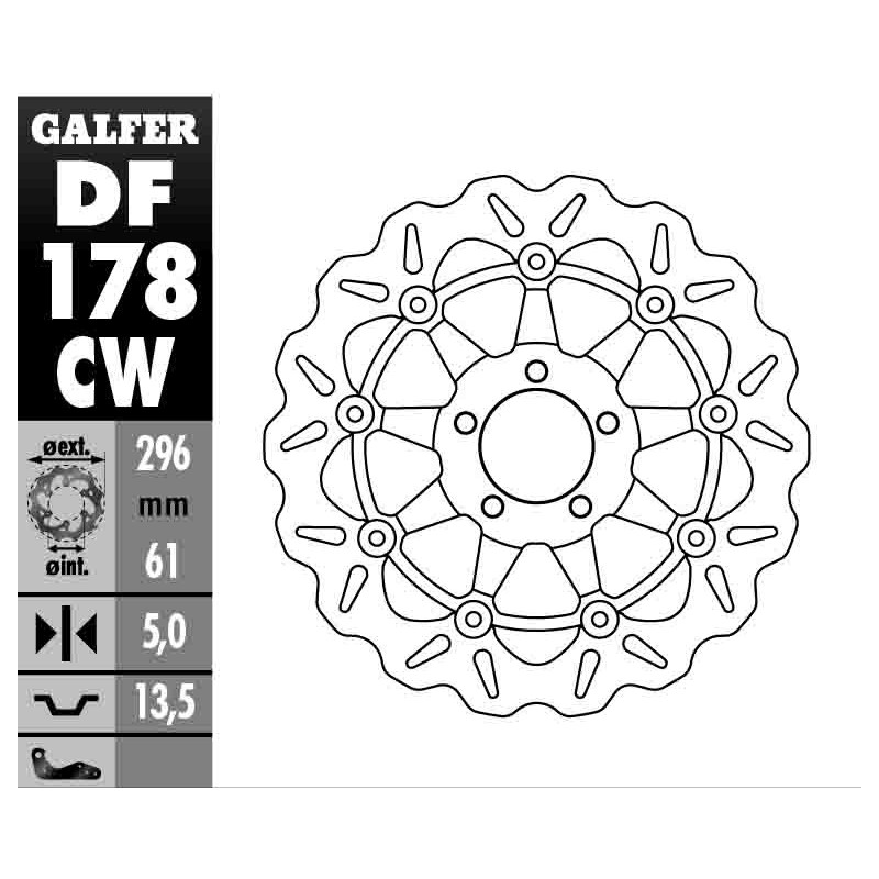 GALFER TARCZA HAMULCOWA KAWASAKI ZX6R (98-99)
