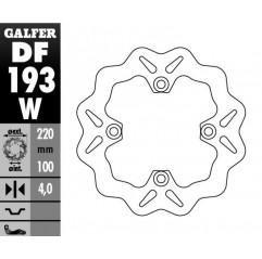 GALFER TARCZA HAMULCOWA TYŁ KAWASAKI ZX 6R (98-07), ER6, Z 750