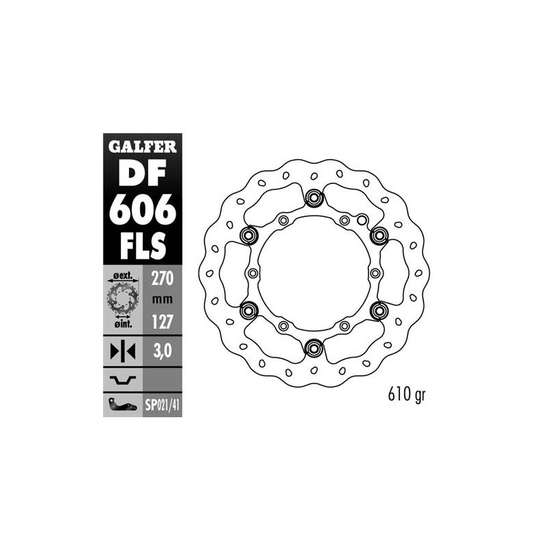 GALFER TARCZA HAMULCOWA PŁYWAJĄCA 270MM KTM WSZYSTKIE MODELE, HUSABERG (NG140)