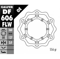 GALFER TARCZA HAMULCOWA PŁYWAJĄCA 260MM KTM WSZYSTKIE MODELE, HUSABERG (NG140)