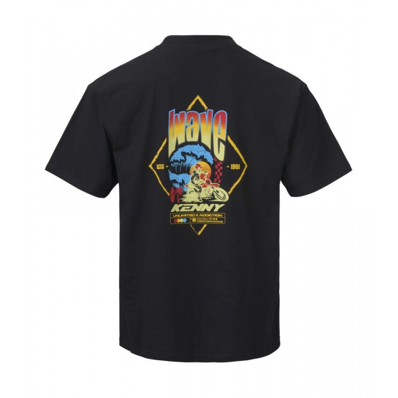 KENNY RACING KOSZULKA T-SHIRT WAVE OVERSIZE BLACK KOLOR CZARNY ROZMIAR XXL
