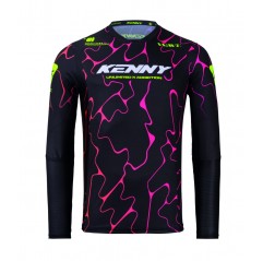 KENNY RACING KOSZULKA CROSS/ENDURO PERFORMANCE KID/JUNIOR/DZECIĘCE WAVE BLACK KOLOR CZARNY ROZMIAR XXXS ( 5/6 LAT)
