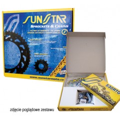 SUNSTAR ZESTAW NAPĘDOWY YAMAHA XT 660R 04-12/ XTZ 660 TENERE 08-12 PLUS ZŁOTY (15/45/110) (DO 750CC) (SUN38715/SUN1-3541-45/SS52