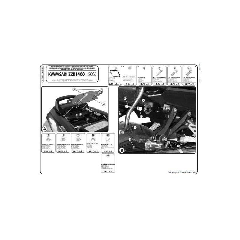 KAPPA STELAŻ KUFRÓW BOCZNYCH MONOKEY SIDE KAWASAKI ZZR
