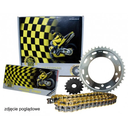 REGINA ZESTAW NAPĘDOWY SUZUKI GSF 600/650 BANDIT 94-06 (15/47/112/530ZRT) ŁAŃCUCH DO 1000 CCM ZŁOTY (Z-RING), ZĘBATKA P/T SUNSTA