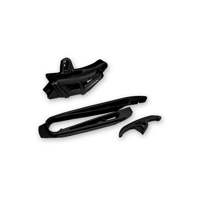 UFO KOMPLET ŚLIZG (KT03096) + PROWADNICA (KT03099) KTM SX/SXF '07-'10, EXC/EXC-F '08-'10 KOLOR CZARNY