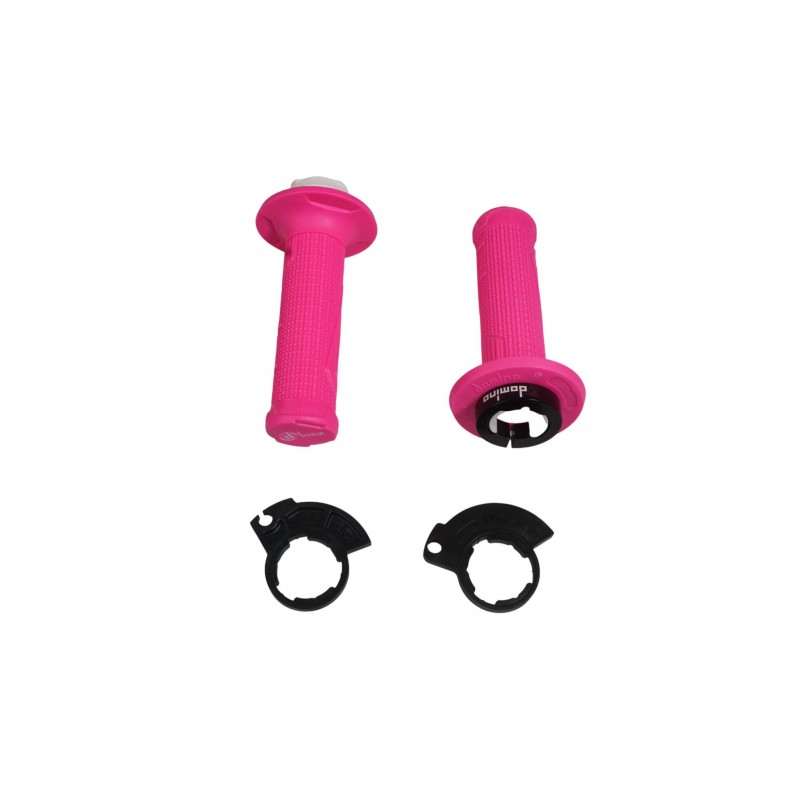 DOMINO MANETKI (GRIPY) OFF ROAD D-LOCK NA JEDNĄ LINKE 2T (Z ADAPTERAMI ROLGAZU - KTM, HUSQVARNA, GASGAS, HONDA, KAWASAKI, SUZUKI