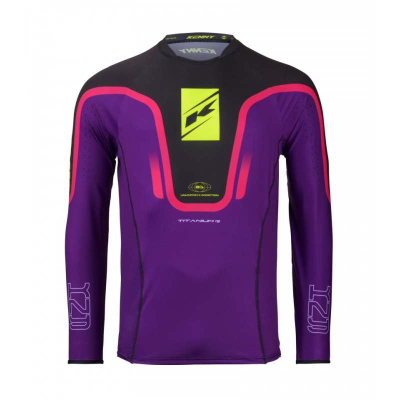 KENNY RACING KOSZULKA CROSS/ENDURO TITANIUM PURPLE KOLOR FIOLETOWY ROZMIAR XXXL